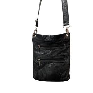 Margot Grey Leather Crossbody Handbag